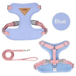 Hot Sale Dog Breast Strap Anti Breaking Loose Pet Harness Small Dog Dog Leash Pet Hand Holding Rope Wholesale (Option: Blue-S)