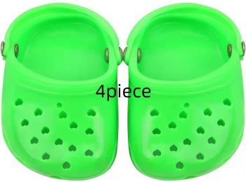 Dog Hole Shoe Wear-resistant Silicone (Option: Green-4piece)