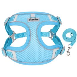 Dog Leash Teddy Breathable Pet Chest Strap (Option: Blue-XL)