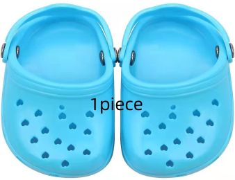 Dog Hole Shoe Wear-resistant Silicone (Option: Blue-1piece)