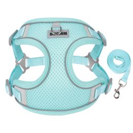 Dog Leash Teddy Breathable Pet Chest Strap (Option: Green-XL)