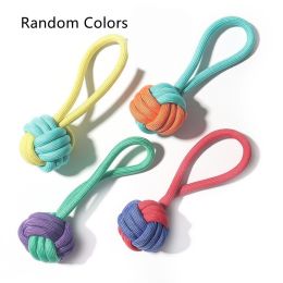 Pet Cotton Rope Knot Toy Set Bite Resistant Teeth Grinding (Option: Random Colors-Handball)