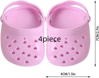 Dog Hole Shoe Wear-resistant Silicone (Option: Pink-4piece)