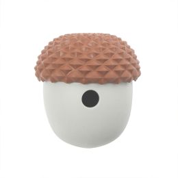 Pet Dog Edible Silicone Acorn Shape Feeding Toy Ball (Option: Coffee With Gray)