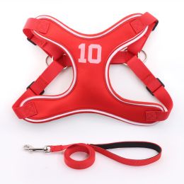 Small And Medium-sized Dogs Vest Chest And Back Pet Supplies Chest Strap (Option: Red-S)