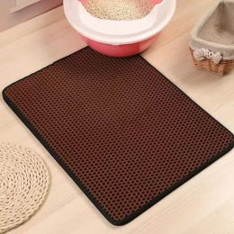 Double Layer EVA Pet Litter Mat (Option: Brown-30X30cm)