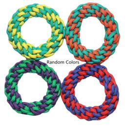 Pet Cotton Rope Knot Toy Set Bite Resistant Teeth Grinding (Option: Random Colors-Circle)