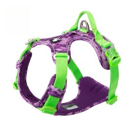 Chest Strap Pet Supplies Explosion-proof Vest Dog Hand Holding Rope (Option: Camouflage Purple-L)